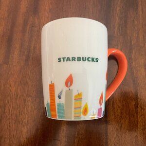 Starbucks White with Multicolor Birthday Candles Coffee Tea Mug 10 oz 2020